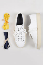 Krahe Ares Men's Genuine Leather White Sneakers