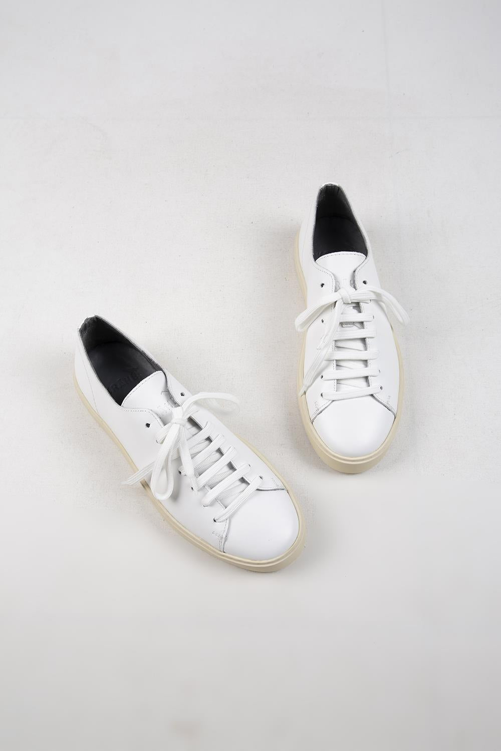 Krahe Ares Men's Genuine Leather White Sneakers