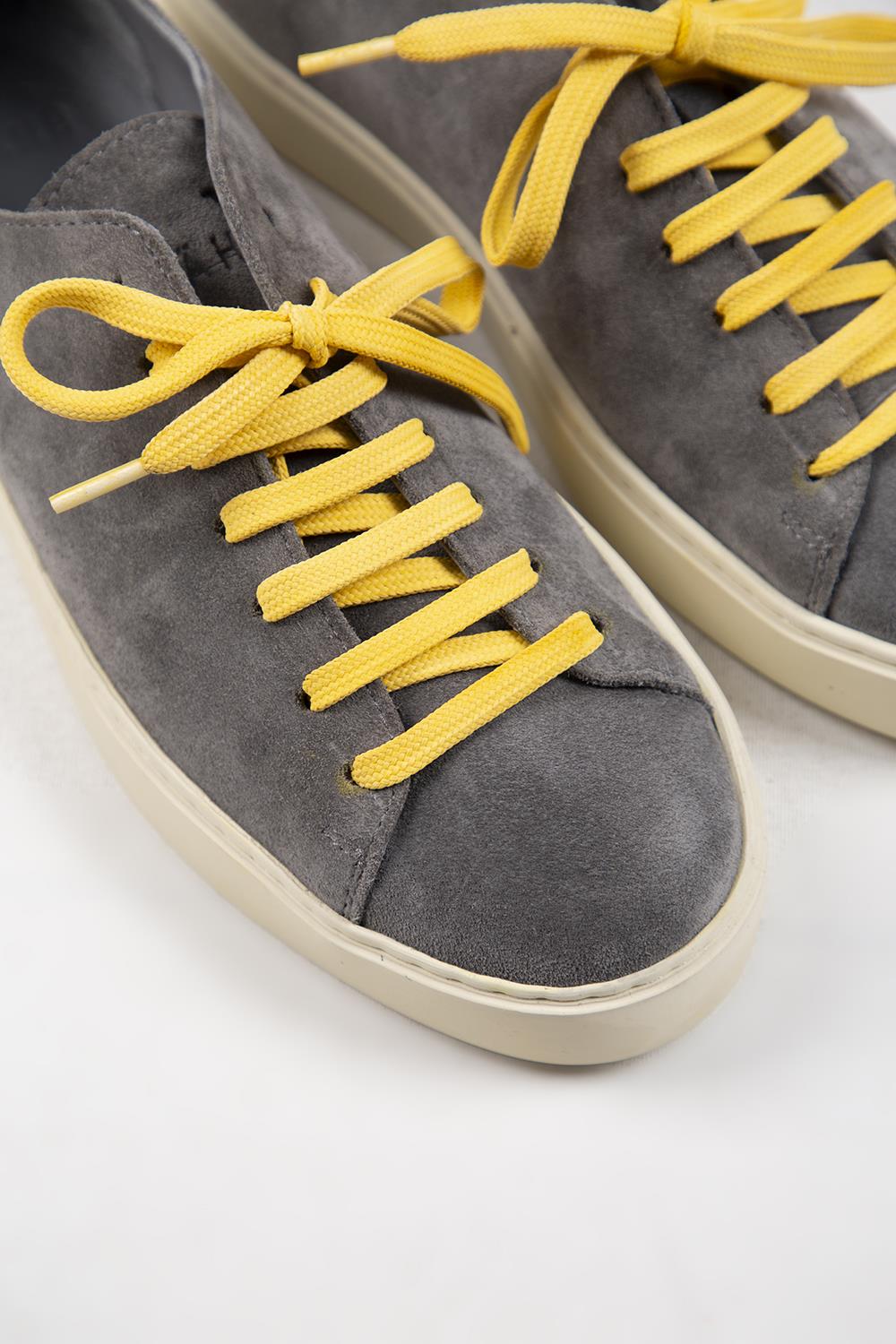 Krahe Ares Men's Genuine Leather Dark Grey Sneakers