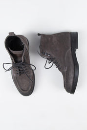 Krahe Dante Men's Genuine Leather Laced Charcoal Boots