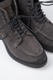 Krahe Dante Men's Genuine Leather Laced Charcoal Boots
