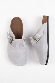 Krahe Sergio Men's Genuine Leather Grey Clogs
