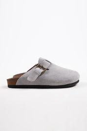 Krahe Sergio Men's Genuine Leather Grey Clogs