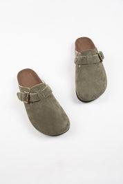 Krahe Sergio Men's Genuine Leather Khaki Clogs