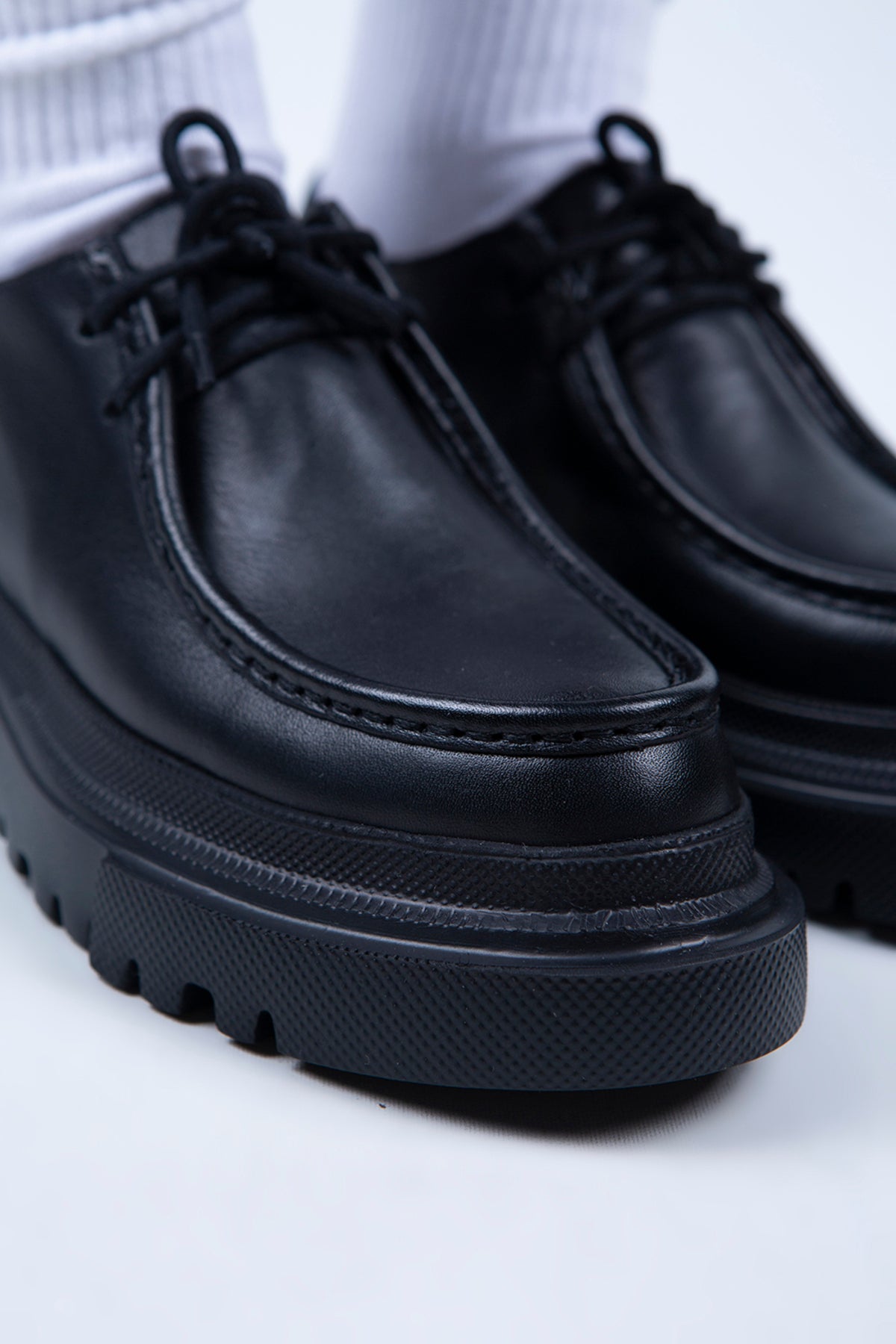 Manijero Carol Women's Genuine Leather Lace-Up Black Shoes