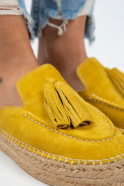 Manijero Edita Women's Genuine Leather Yellow Clogs