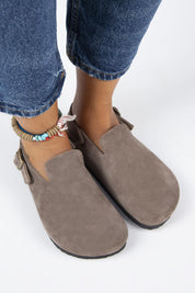 Manijero Holly-2 Women's Genuine Leather Mink Backstrap Clogs