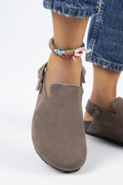 Manijero Holly-2 Women's Genuine Leather Mink Backstrap Clogs