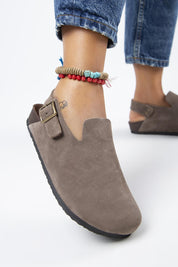 Manijero Holly-2 Women's Genuine Leather Mink Backstrap Clogs