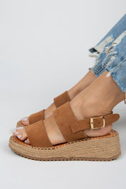 Manijero Liliana Women's Genuine Leather Tan Backstrap Espadrilles