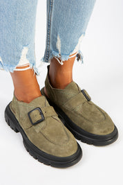 Manijero Rayne Women's Genuine Suede Leather Mint Backstrap Clogs